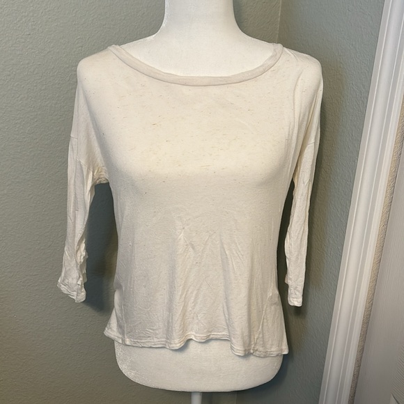 Summer Crochet Panel 3/4 Sleeve T-Shirt - Picture 2 of 4